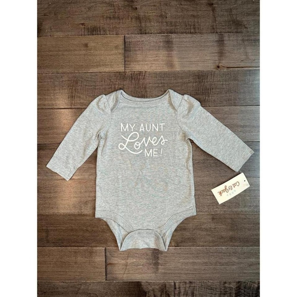 C&J Girls My Aunt Loves Me Onesie Size 0-3 Months NWT